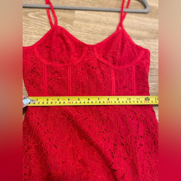 Lulus Love Me Right Red Lace Bodycon Midi Dress - Picture 10 of 12